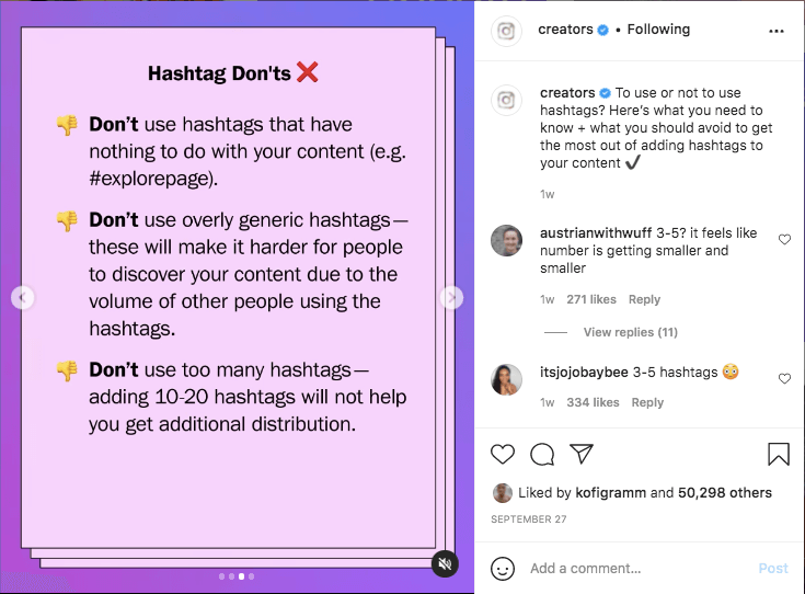 Instagram Creators New Hashtag Rules 2021