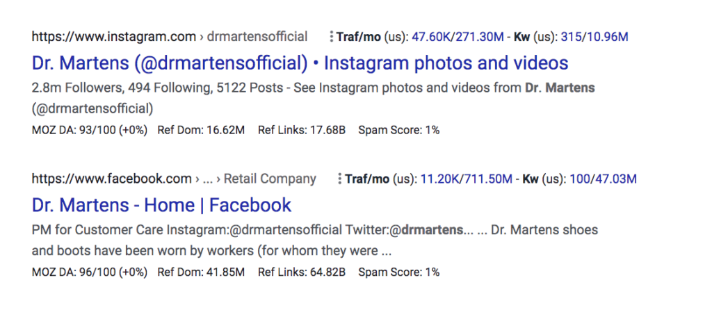 screen-shot-of-doc-martens-internet-search-results-showing-facebook-instagram